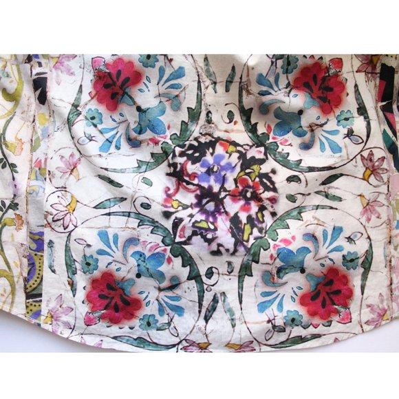 ETRO Floral Print Long Sleeve Button-Up Dress Blouse / Size 50 / US 14 / XL - Picture 8 of 9